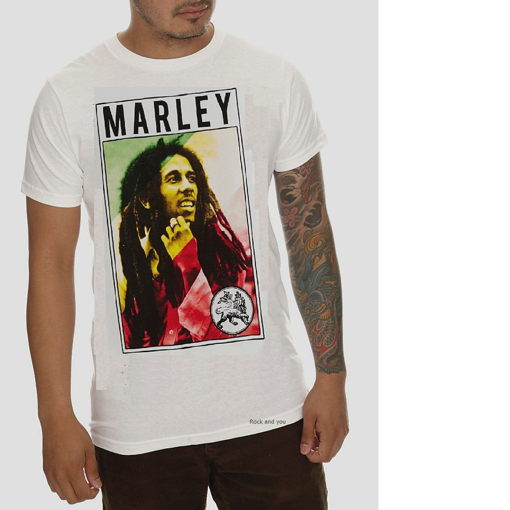 Bob Marely Photo Reggae Rasta T-shirt L NWT - Picture 1 of 3